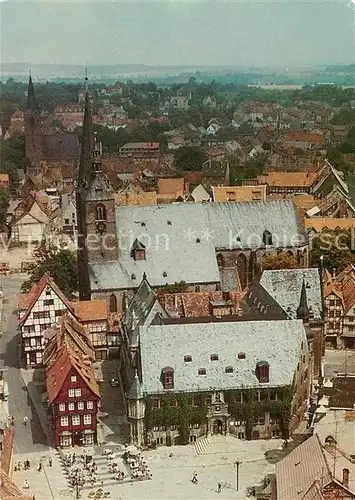 AK / Ansichtskarte Quedlinburg Fliegeraufnahme Markt  Kat. Quedlinburg