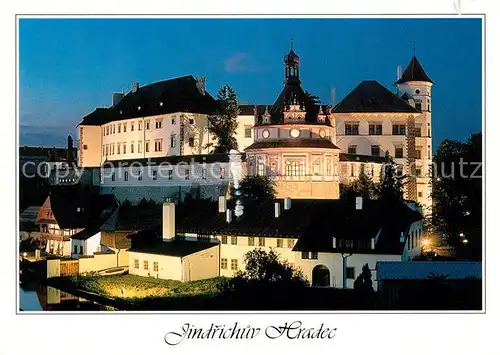 AK / Ansichtskarte Jindrichuv Hradec Schloss bei Nacht Kat. Neuhaus