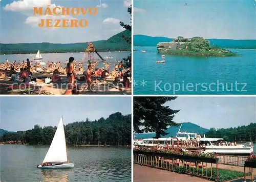 AK / Ansichtskarte Machovo Jezero Segelboot  Kat. Tschechische Republik