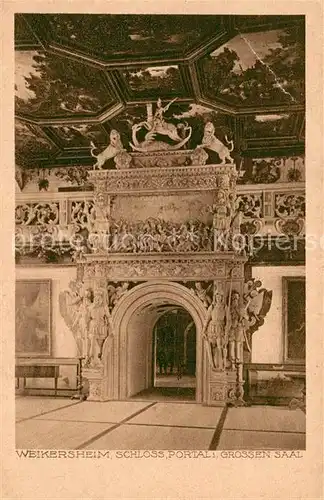 AK / Ansichtskarte Weikersheim Schloss Portal zum grossen Saal Kat. Weikersheim