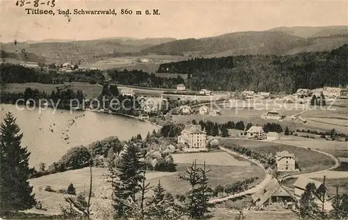 AK / Ansichtskarte Titisee Neustadt Fliegeraufnahme Seepartie Kat. Titisee Neustadt