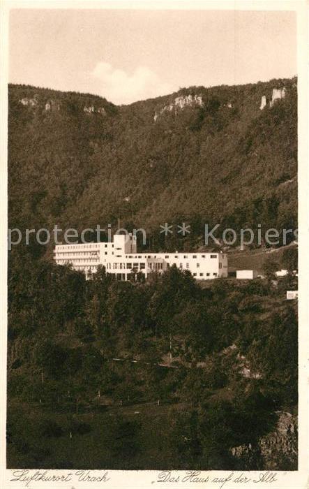 Ak Ansichtskarte Bad Urach Fliegeraufnahme Haus Auf Der Alb Kat