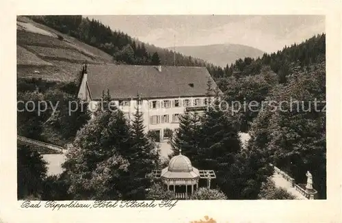 AK / Ansichtskarte Bad Rippoldsau Schwarzwald Hotel Kloesterle Hof Kat. Bad Rippoldsau Schapbach