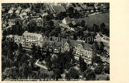 AK / Ansichtskarte Schoemberg Schwarzwald Fliegeraufnahme bei Wildbad Kat. Schoemberg