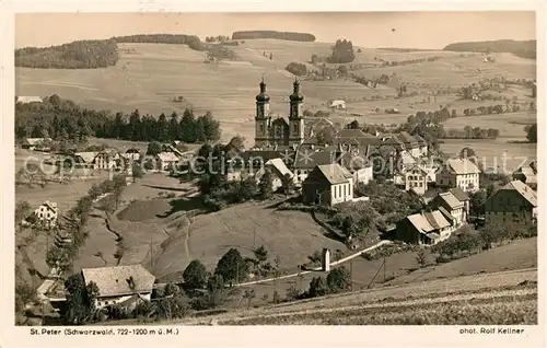 AK / Ansichtskarte St Peter Schwarzwald Gesamtansicht mit Kloster Kirche Kat. St. Peter