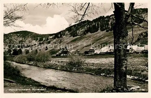 AK / Ansichtskarte Menzenschwand Blick ueber den Bach zum Hinterdorf Kat. St. Blasien