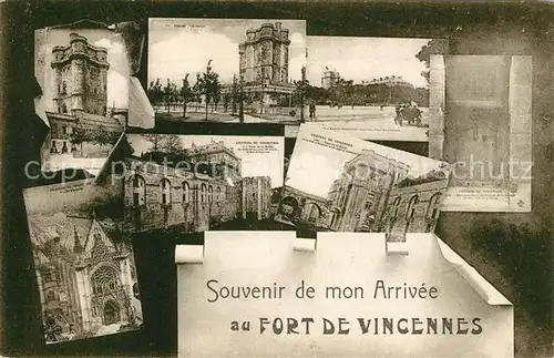 AK / Ansichtskarte Vincennes Souvenir de mon arrivee au fort Kat. Vincennes