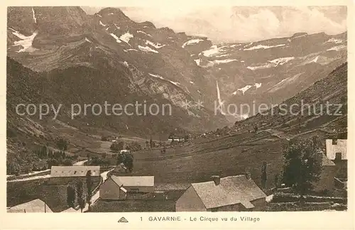 AK / Ansichtskarte Gavarnie Hautes Pyrenees Le Cirque vu du village Kat. Gavarnie