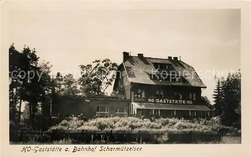 AK / Ansichtskarte Scharmuetzelsee HO Gaststaette Bahnhof Kat. Bad Saarow