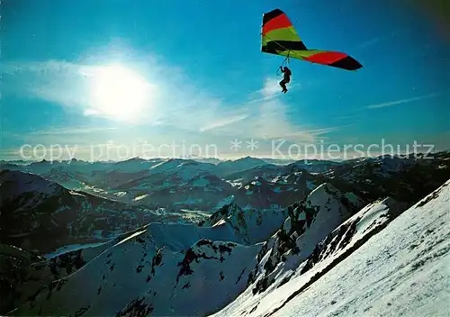AK / Ansichtskarte Drachenflug Alpen  Kat. Flug