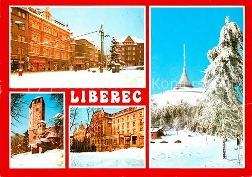 AK / Ansichtskarte Liberec Namesti FX Saldy Liberecka vysina Interhotel Zlaty lev Jested Kat. Liberec