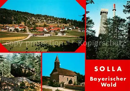 AK / Ansichtskarte Solla Wald Panorama Stein Kirche Aussichtsturm Kat. Freyung