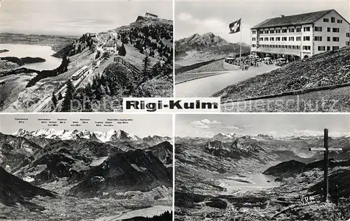 AK / Ansichtskarte Rigi Kulm Bergstation Rosenhorn Wetterhorn Moench Kat. Rigi Kulm