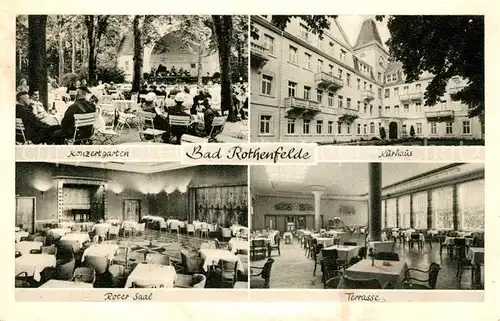 AK / Ansichtskarte Bad Rothenfelde Kurhaus Konzertgarten Roter Saal  Kat. Bad Rothenfelde