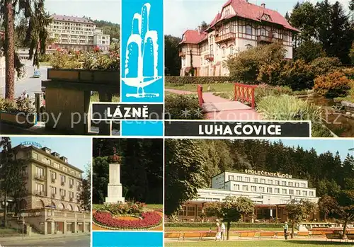 AK / Ansichtskarte Luhacovice Palace Sanatorium Dum Leose Janacka Hotel Alexandria Pomnik Leose Janacka Spolecensky dum Kat. Tschechische Republik