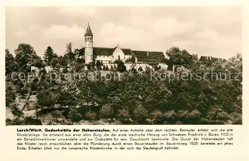 AK / Ansichtskarte Lorch Wuerttemberg Gedenkstaette der Hohenstaufen Kat. Lorch