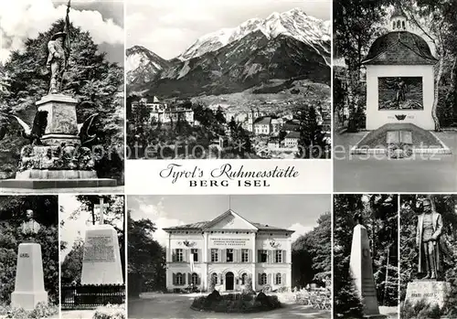 AK / Ansichtskarte Berg Isel Tiroler Kaiserjaegermuseum Andreas Hofer Denkmal Panorama Denkmal Kaiser Franz Joseph I Kat. Innsbruck