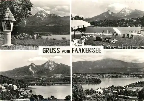 AK / Ansichtskarte Faakersee Bildstock Strandbad Seepartien Kat. Villach