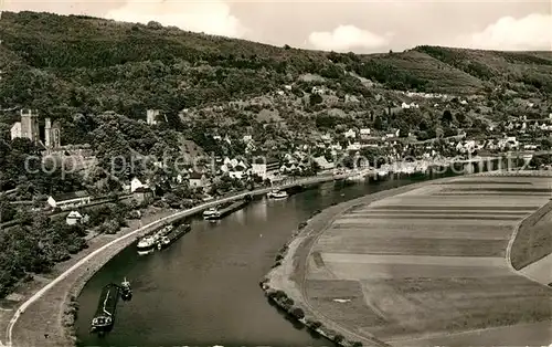 AK / Ansichtskarte Neckarsteinach Fliegeraufnahme Neckarpartie Kat. Neckarsteinach