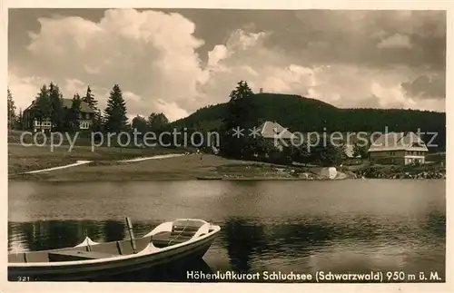 AK / Ansichtskarte Schluchsee Seepartie mit Riesenbuehl Kat. Schluchsee