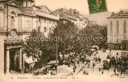 AK / Ansichtskarte Toulon Var Le Cours Lafayette et le Marche Kat. Toulon