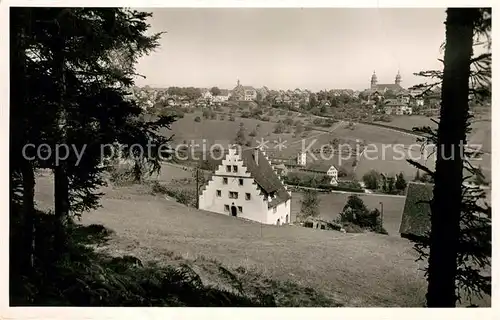 AK / Ansichtskarte Freudenstadt Panorama mit Baerenschloesschen Kurort im Schwarzwald Kat. Freudenstadt