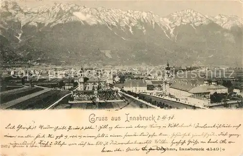 AK / Ansichtskarte Innsbruck Stadtpanorama mit Nordkette Kat. Innsbruck