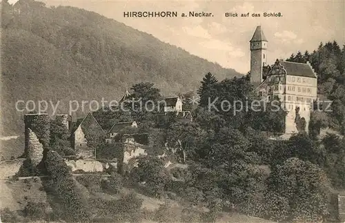 AK / Ansichtskarte Hirschhorn Neckar Blick auf das Schloss Kat. Hirschhorn (Neckar)