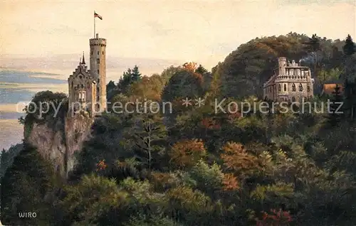 AK / Ansichtskarte Schloss Lichtenstein und Forsthaus Wiro Kuenstlerkarte Nr 2673 A Kat. Lichtenstein
