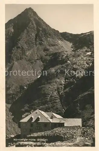 AK / Ansichtskarte Nuernbergerhuette mit Wetterspitze und Simingerjoechl Kat. Neustift im Stubaital