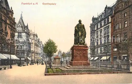 AK / Ansichtskarte Frankfurt Main Goetheplatz Denkmal Statue Kat. Frankfurt am Main