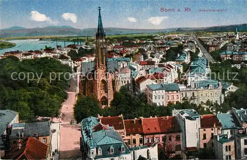 AK / Ansichtskarte Bonn Rhein Stadtbild mit Kirche Kat. Bonn