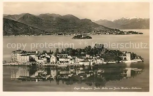 AK / Ansichtskarte Isola Bella con Isola Madre e Pallanza veduta aerea Kat. Lago Maggiore