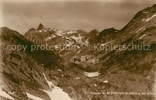 AK / Ansichtskarte Grand Saint Bernard Hospice et chaine du Pain de Sucre Gebirgspass Walliser Alpen Kat. 