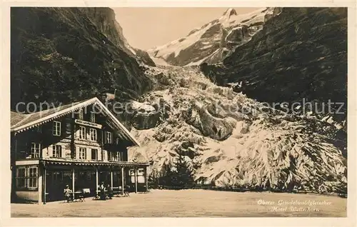 AK / Ansichtskarte Grindelwald Oberer Grindelwaldgletscher Hotel Wetterhorn Berner Alpen Kat. Grindelwald