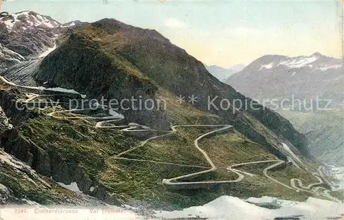 AK / Ansichtskarte Gotthardpass Gotthardstrasse Val Tremola Gebirgspass Alpen