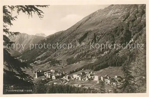 AK / Ansichtskarte Pontresina Gesamtansicht Alpenpanorama Kat. Pontresina