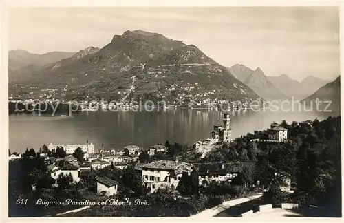 AK / Ansichtskarte Paradiso Lago di Lugano Panorama Luganersee Monte Bre Kat. Paradiso