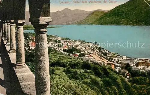 AK / Ansichtskarte Locarno Lago Maggiore Vista della Madonna del Sasso