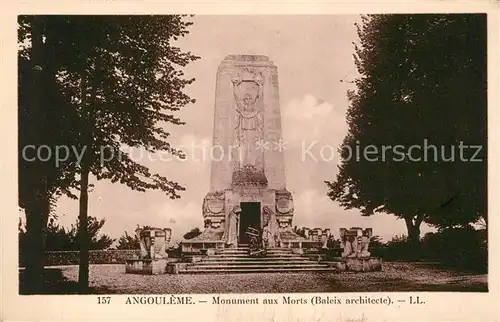 AK / Ansichtskarte Angouleme Monument aux Morts Kat. Angouleme