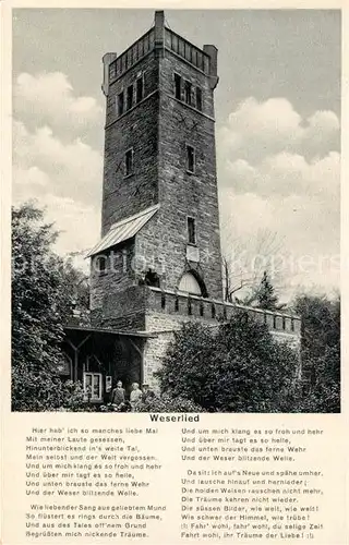 AK / Ansichtskarte Rinteln Klippenturm Weserlied Kat. Rinteln