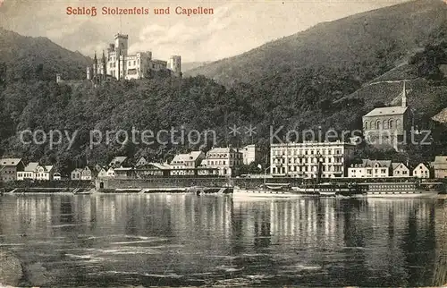 AK / Ansichtskarte Schloss Stolzenfels mit Capellen Kat. Koblenz