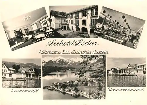 AK / Ansichtskarte Millstatt Millstaettersee Seehotel Loecker Terrassencafe Strandrestaurant Kat. Millstatt Millstaetter See