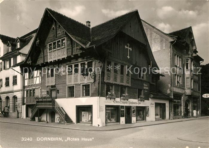 Ak Ansichtskarte Dornbirn Vorarlberg Rotes Haus Kat Dornbirn Nr