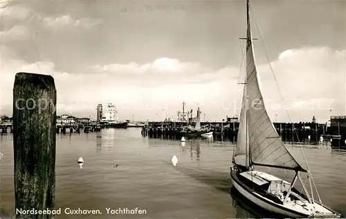 AK / Ansichtskarte Cuxhaven Nordseebad Yachthafen Segelboot Kat. Cuxhaven