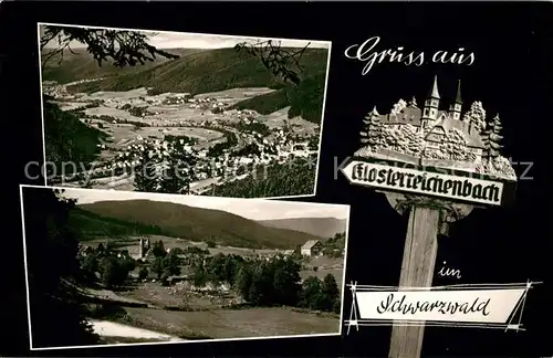AK / Ansichtskarte Klosterreichenbach Gesamtansichten Wegweiser Kat. Baiersbronn