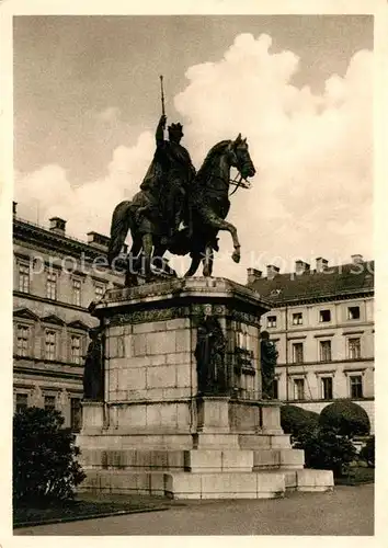 AK / Ansichtskarte Muenchen Denkmal Ludwig I Reiterstandbild Kupfertiefdruck Kat. Muenchen