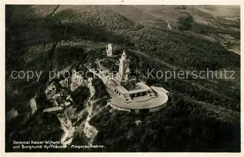 AK / Ansichtskarte Kyffhaeuser Fliegeraufnahme Denkmal Kaiser Wilhelm Kat. Bad Frankenhausen