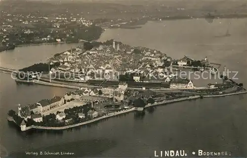 AK / Ansichtskarte Lindau Bodensee Fliegeraufnahme  Kat. Lindau (Bodensee)