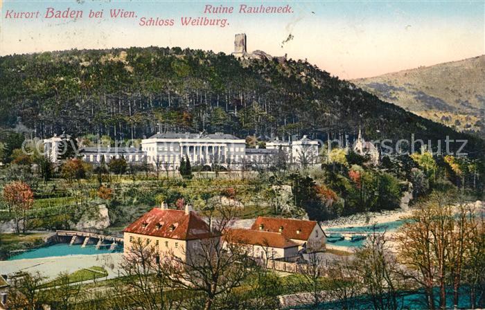 AK / Ansichtskarte Baden Wien Ruine Rauheneck Schloss Weilburg Kat ...